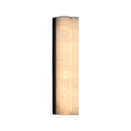 Elaris Alabaster Column Wall Light — Tall Stone Wall Sconce for Hallway & Bedroom