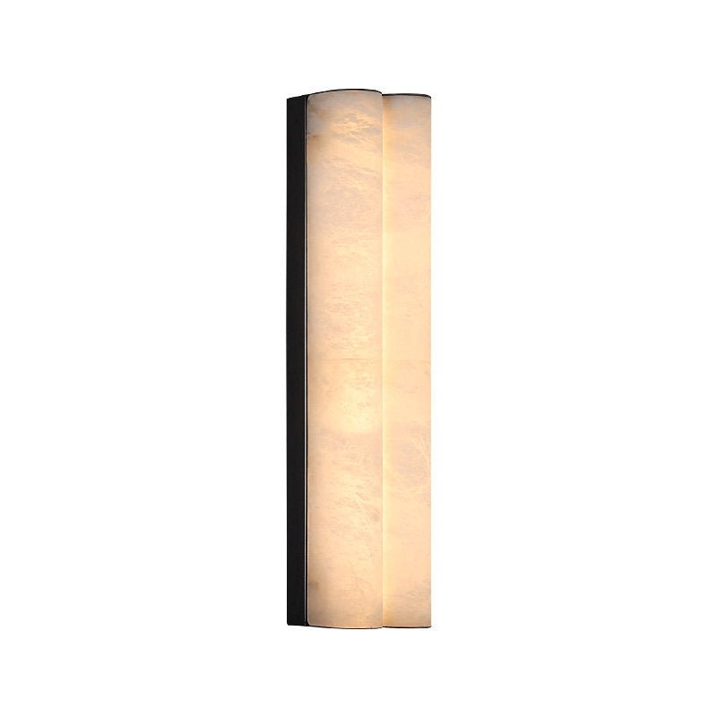 Elaris Alabaster Column Wall Light — Tall Stone Wall Sconce for Hallway & Bedroom