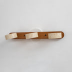 Travertine Duo Wall Light — Natural Stone & Wood Wall Sconce for Bedroom