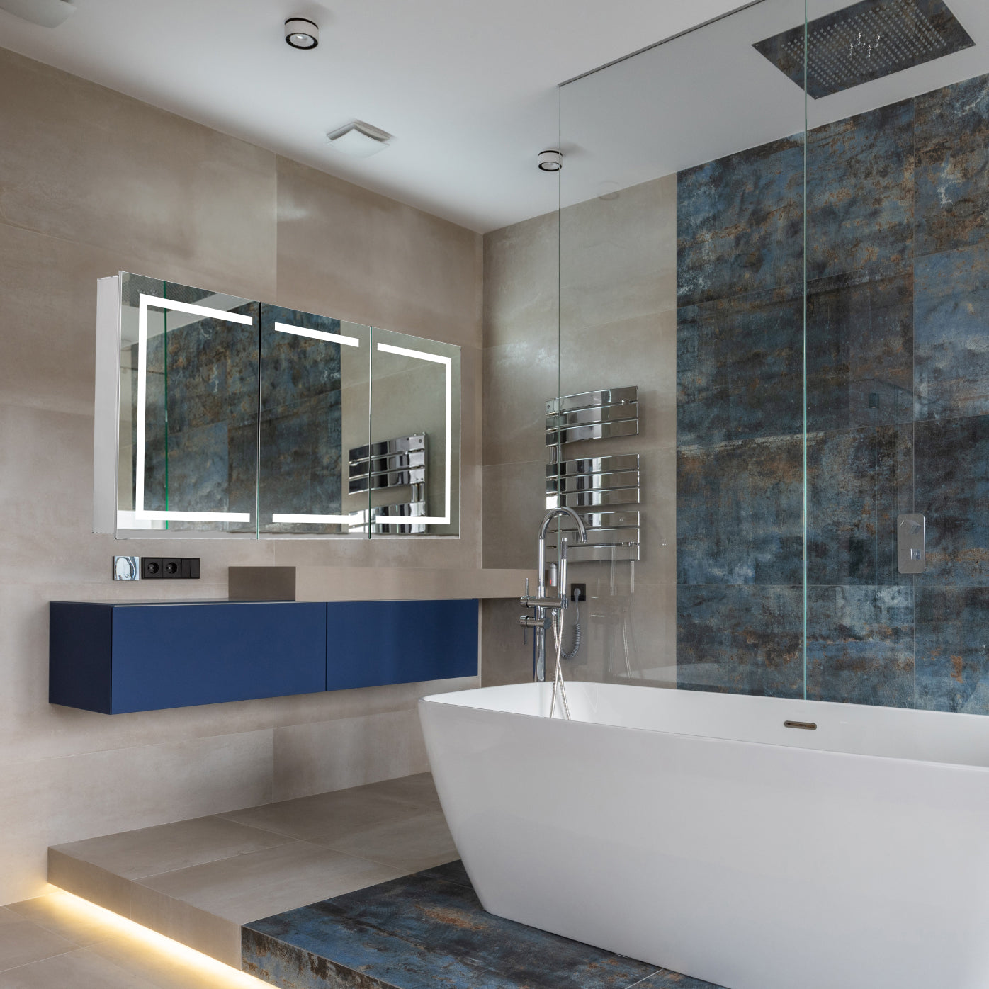 Europa III LED Bathroom Cabinet Mirror for primary bathroom | Halvern