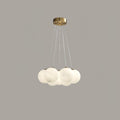 Glass Cluster Chandelier — Frosted Globe Cluster Ceiling Light for Dining Room