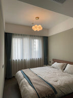Glass Cluster Chandelier — Frosted Globe Cluster Ceiling Light for Dining Room