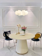 Glass Cluster Chandelier — Frosted Globe Cluster Ceiling Light for Dining Room
