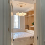 Glass Cluster Chandelier — Frosted Globe Cluster Ceiling Light for Dining Room
