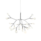 Black Firefly LED Chandelier — Branch Starburst Ceiling Light for Dining Room