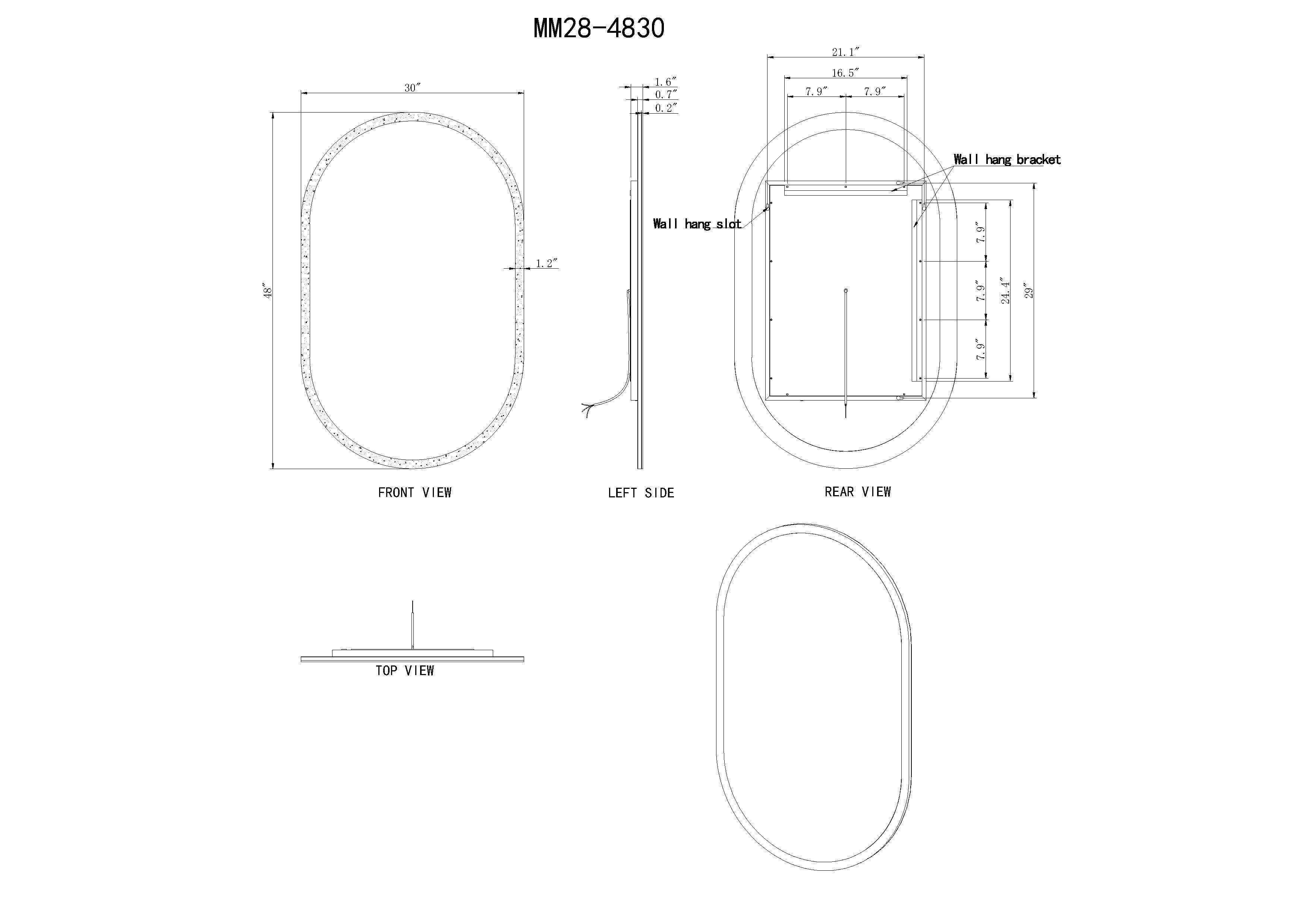 Altair Pill LED Bathroom Vanity Mirror for bathroom vanity | Halvern