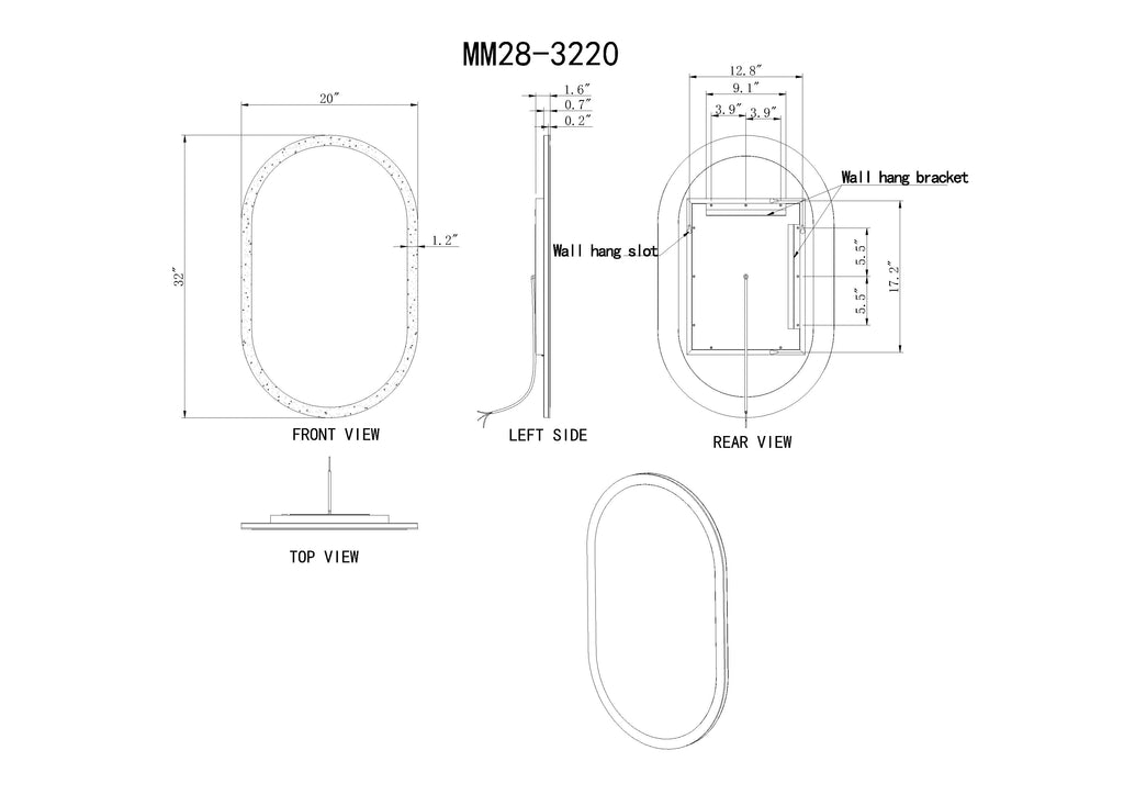 Altair Pill LED Bathroom Vanity Mirror for bathroom vanity | Halvern