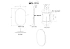 Altair Pill LED Bathroom Vanity Mirror for bathroom vanity | Halvern