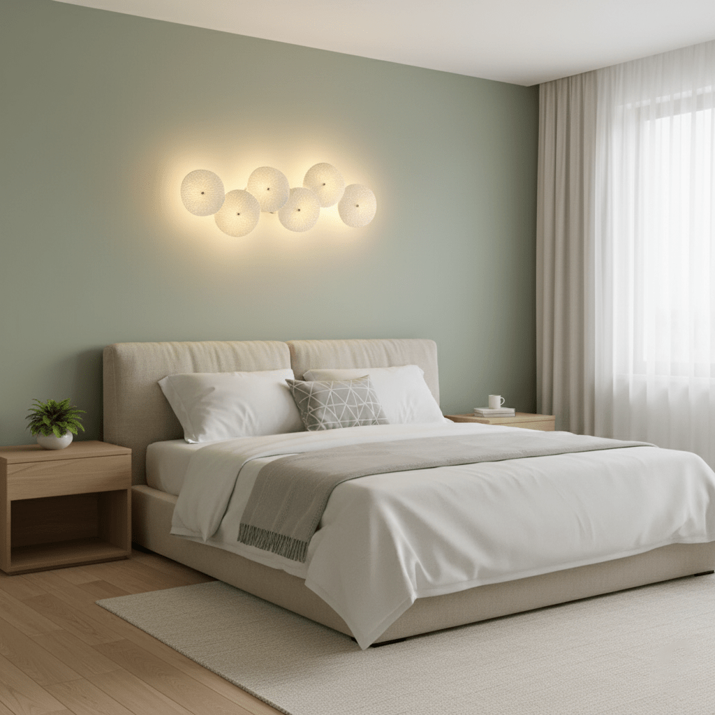 Lotus Petal Wall Lamp — Ceramic Floral Wall Sconce for Bedroom & Hallway