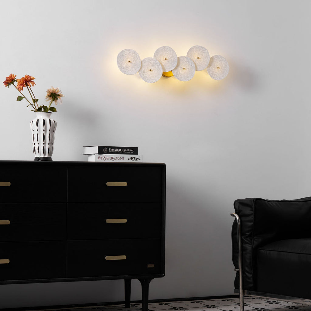 Lotus Petal Wall Lamp — Ceramic Floral Wall Sconce for Bedroom & Hallway