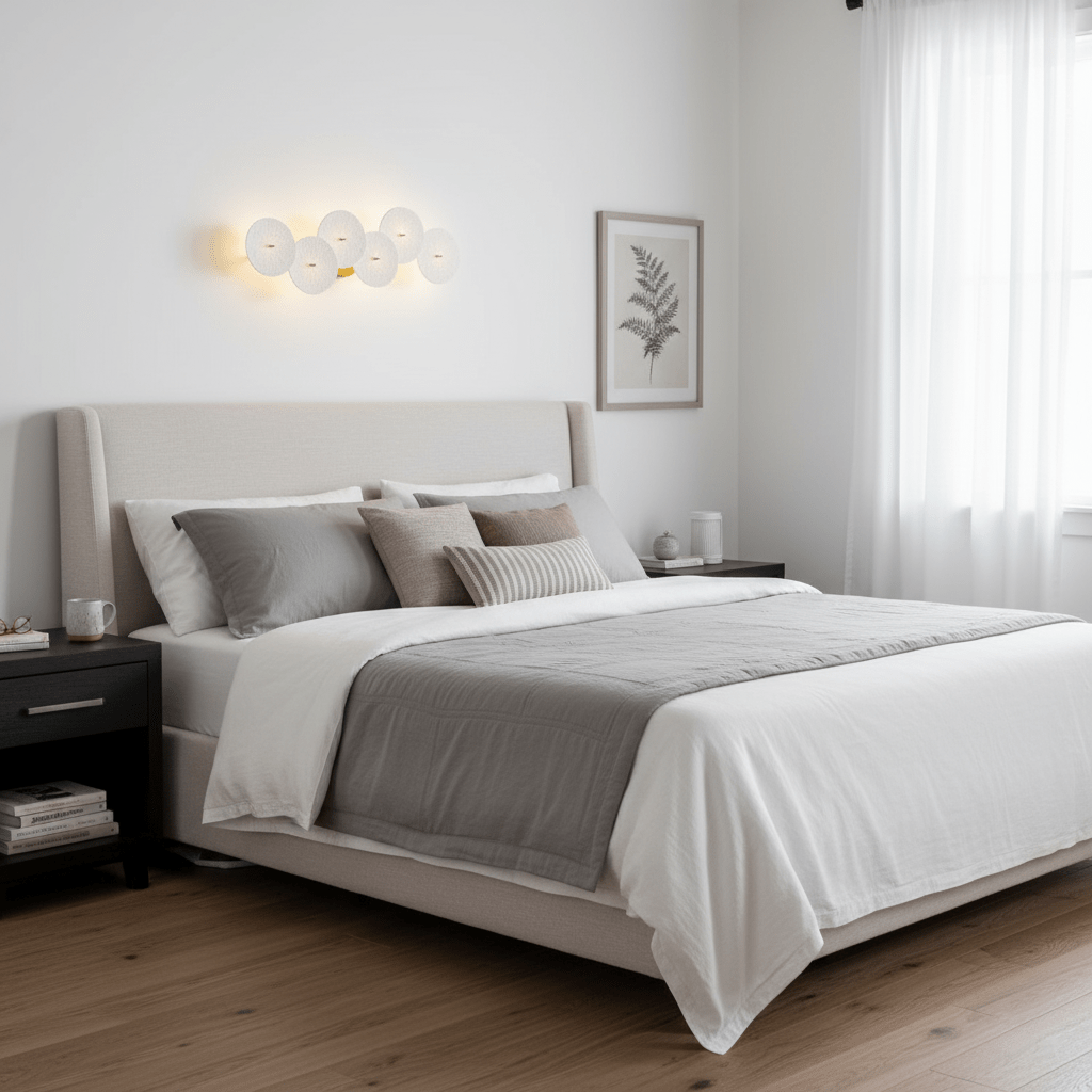 Lotus Petal Wall Lamp — Ceramic Floral Wall Sconce for Bedroom & Hallway