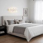 Lotus Petal Wall Lamp — Ceramic Floral Wall Sconce for Bedroom & Hallway