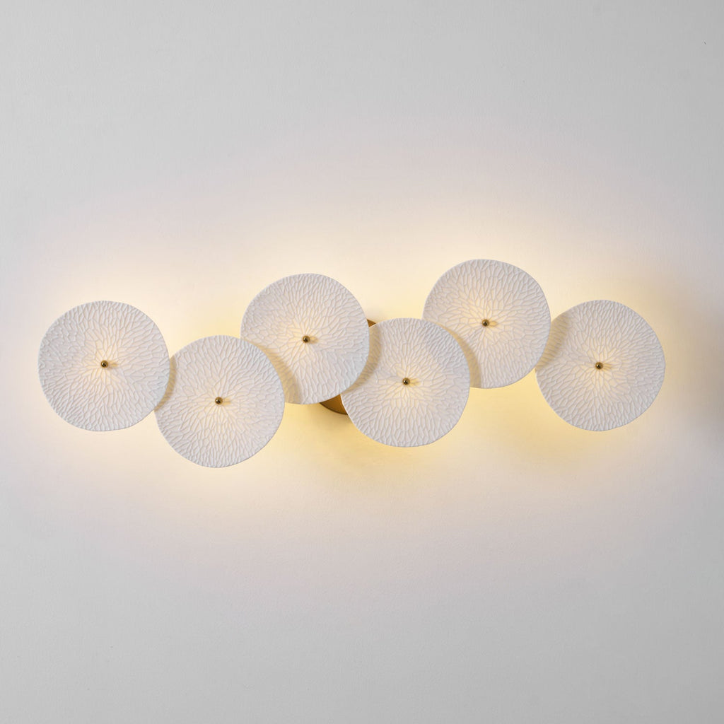 Lotus Petal Wall Lamp — Ceramic Floral Wall Sconce for Bedroom & Hallway