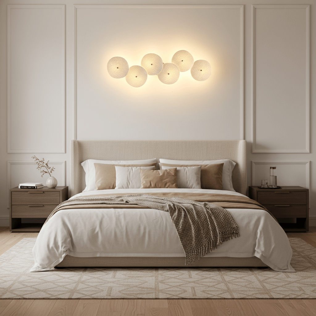 Lotus Petal Wall Lamp — Ceramic Floral Wall Sconce for Bedroom & Hallway