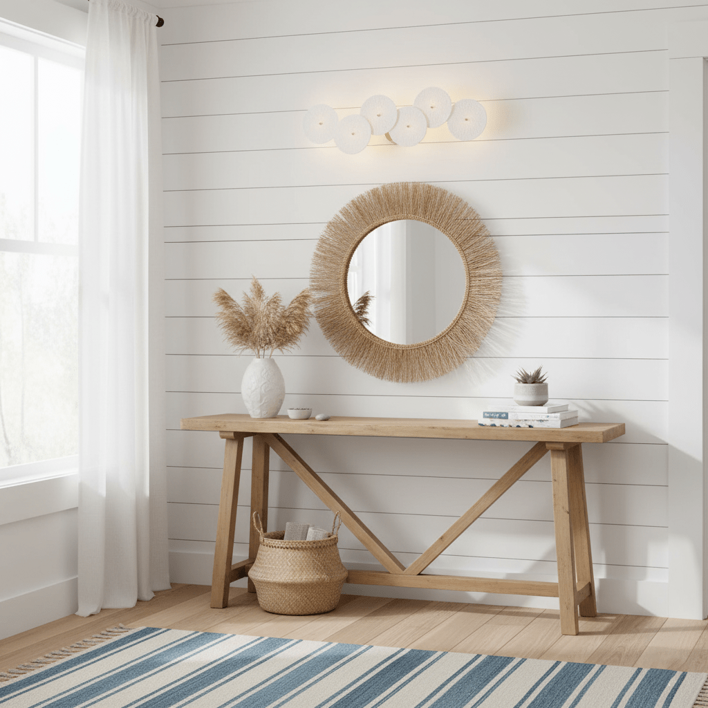 Lotus Petal Wall Lamp — Ceramic Floral Wall Sconce for Bedroom & Hallway