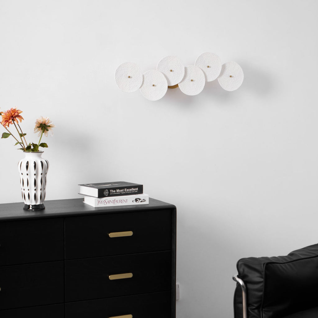 Lotus Petal Wall Lamp — Ceramic Floral Wall Sconce for Bedroom & Hallway