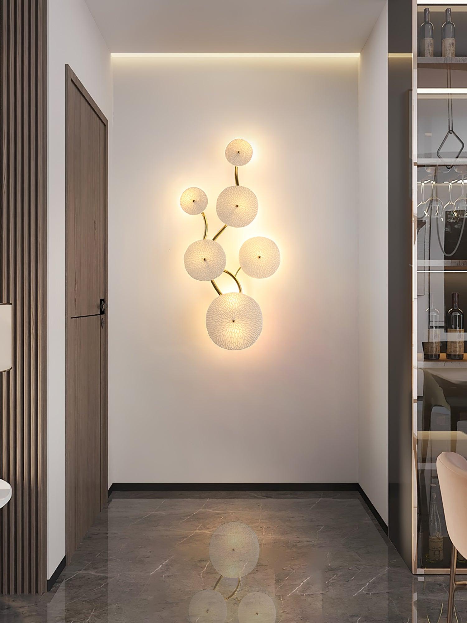 Lotus Petal Wall Lamp — Ceramic Floral Wall Sconce for Bedroom & Hallway