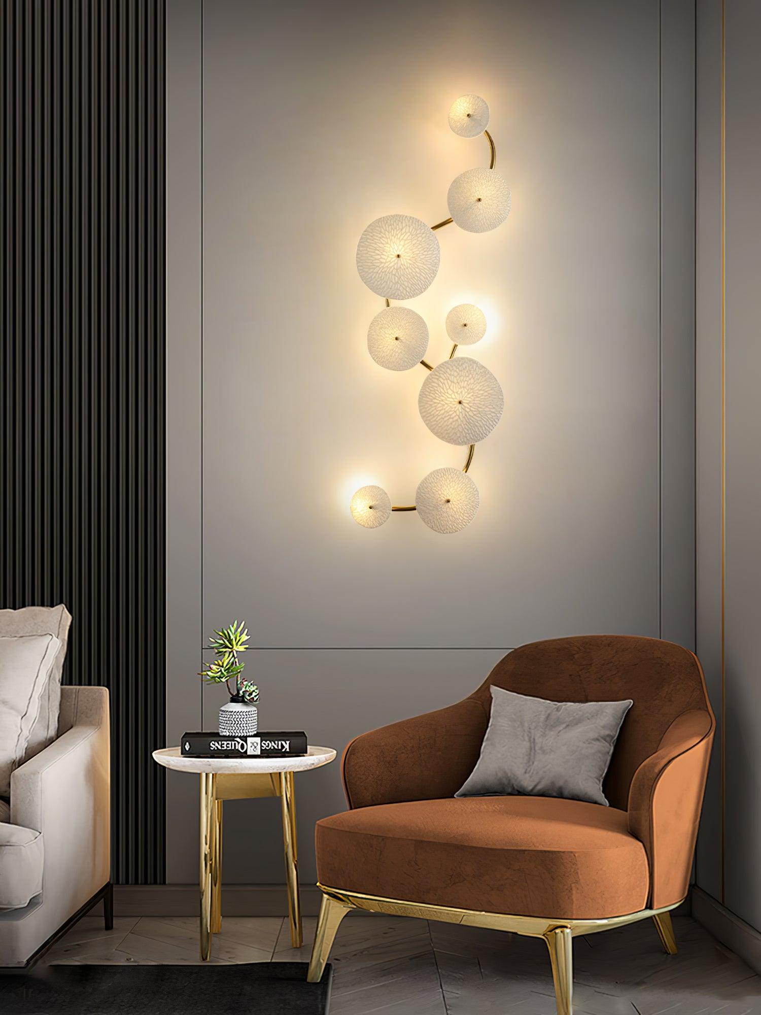 Lotus Petal Wall Lamp — Ceramic Floral Wall Sconce for Bedroom & Hallway