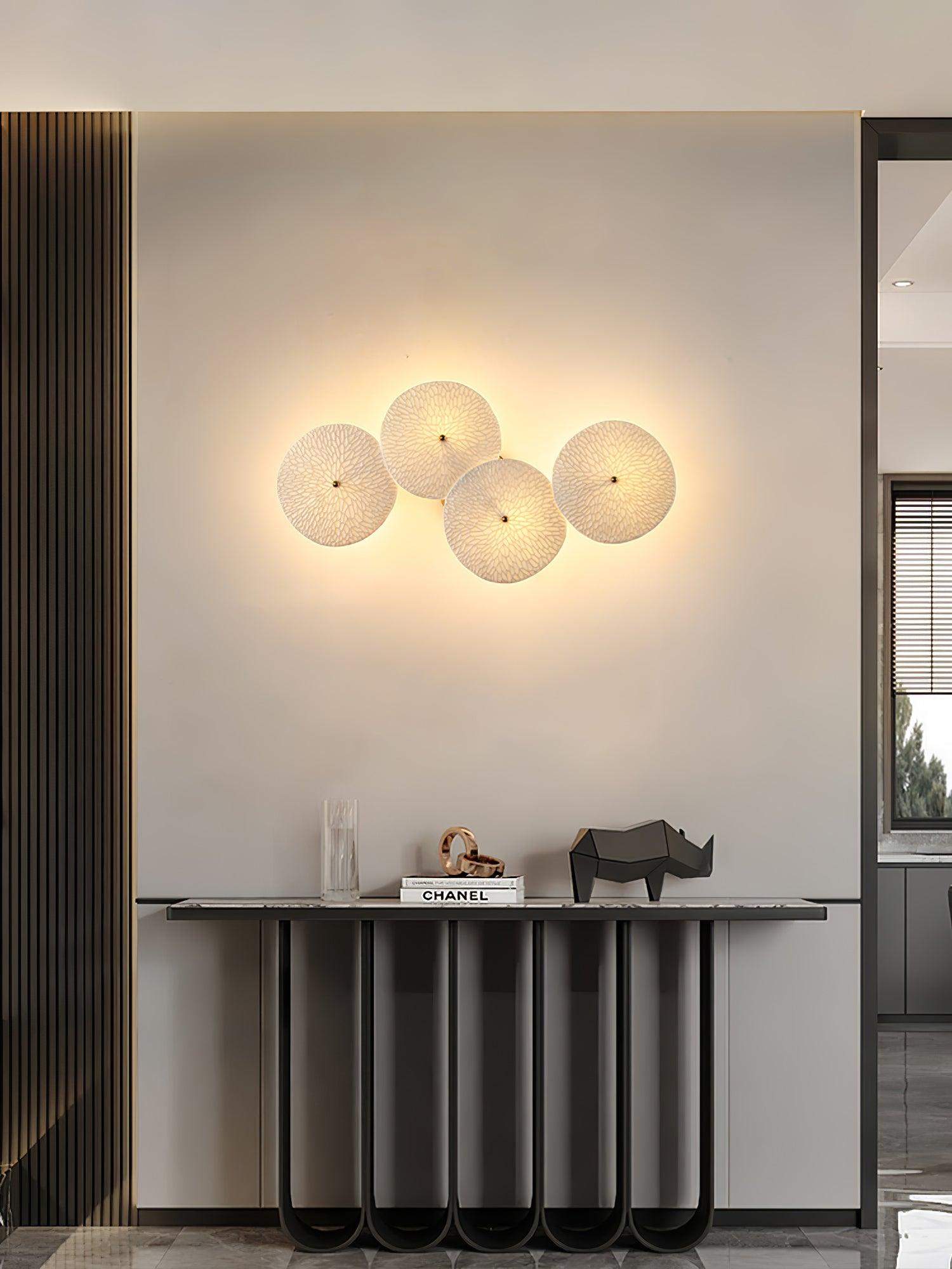 Lotus Petal Wall Lamp — Ceramic Floral Wall Sconce for Bedroom & Hallway