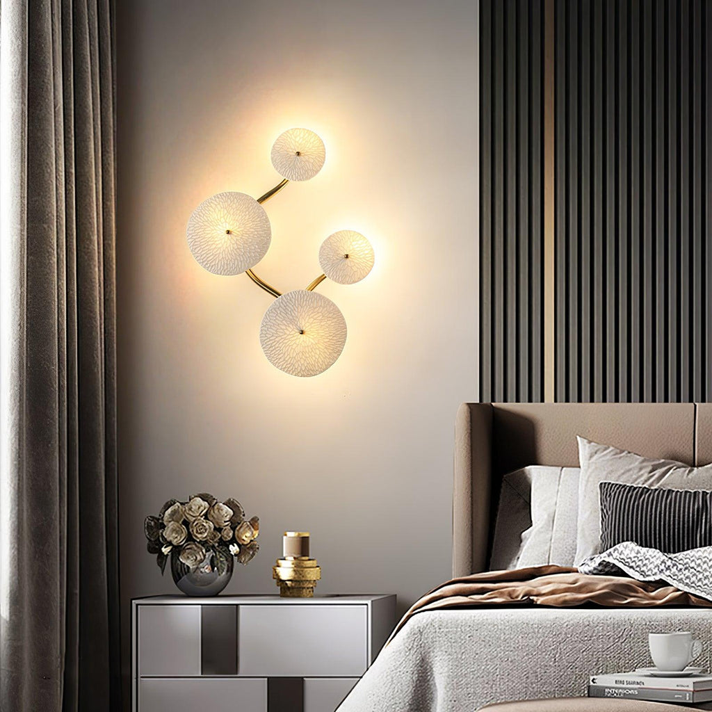 Lotus Petal Wall Lamp — Ceramic Floral Wall Sconce for Bedroom & Hallway