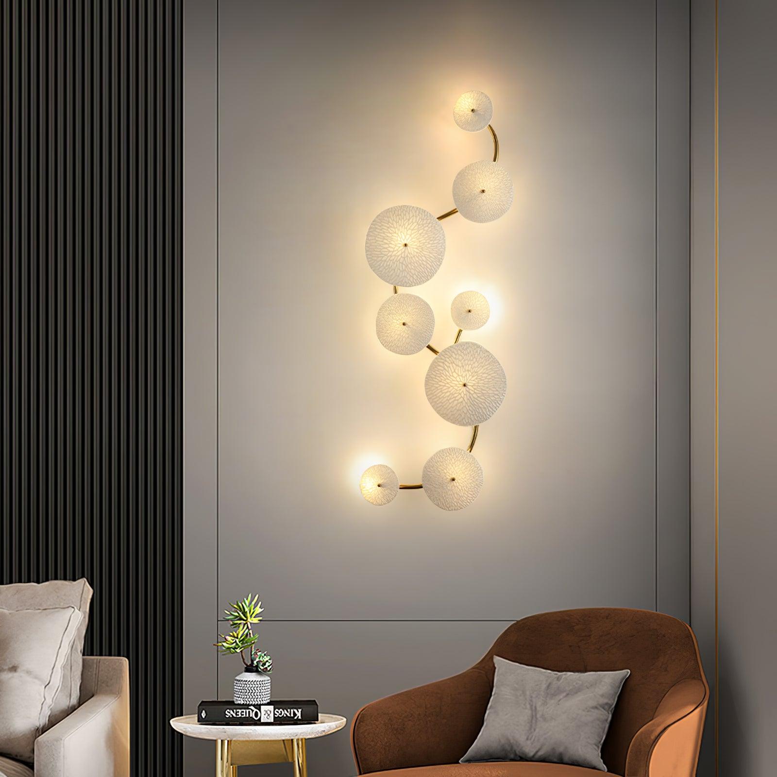 Lotus Petal Wall Lamp — Ceramic Floral Wall Sconce for Bedroom & Hallway