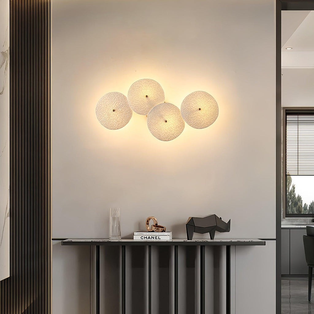 Lotus Petal Wall Lamp — Ceramic Floral Wall Sconce for Bedroom & Hallway