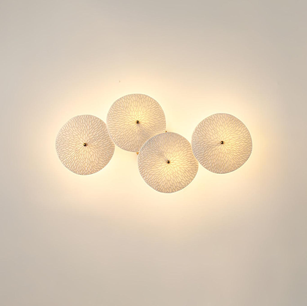 Lotus Petal Wall Lamp — Ceramic Floral Wall Sconce for Bedroom & Hallway