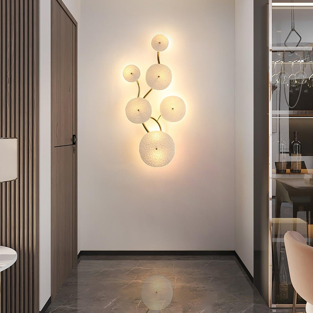 Lotus Petal Wall Lamp — Ceramic Floral Wall Sconce for Bedroom & Hallway