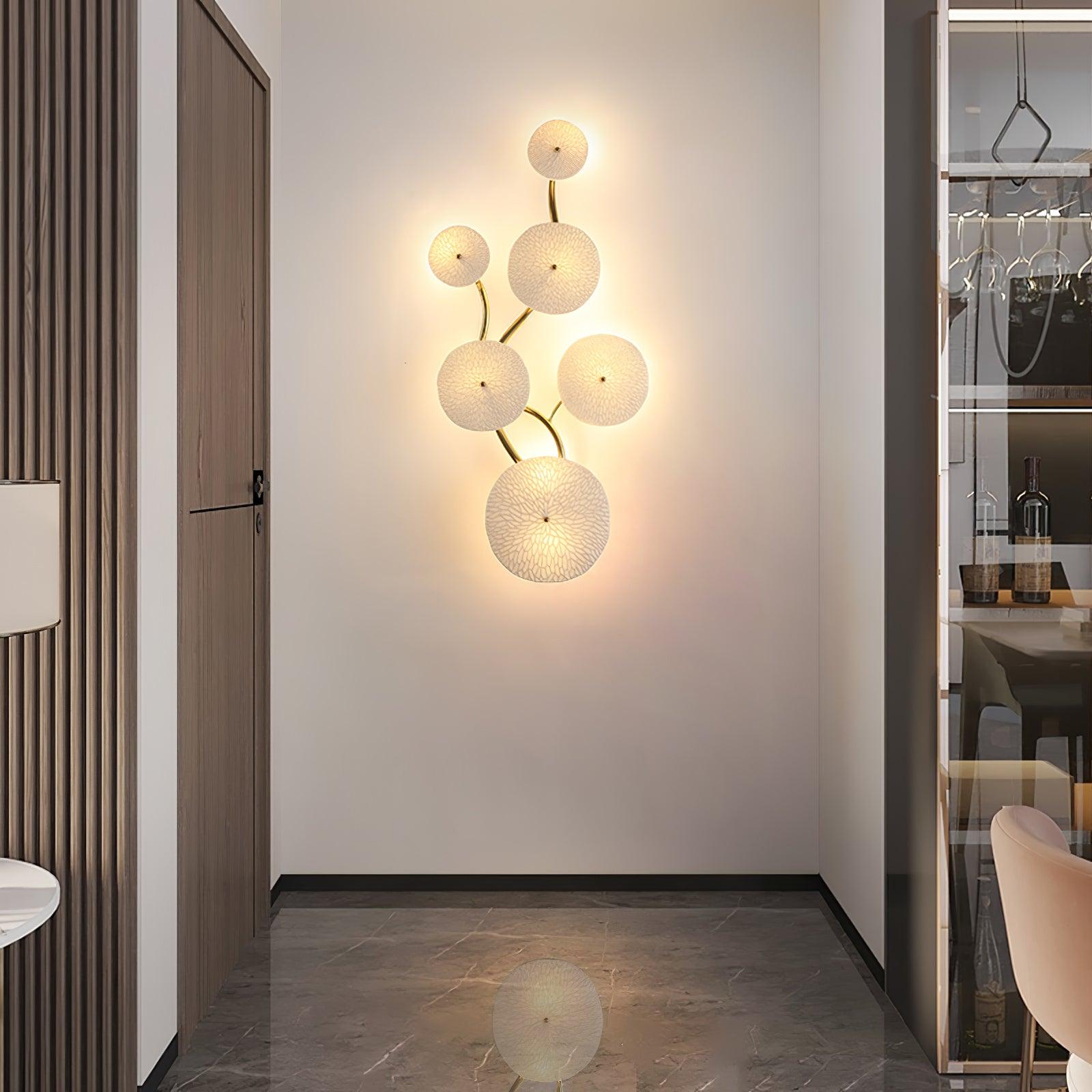 Lotus Petal Wall Lamp — Ceramic Floral Wall Sconce for Bedroom & Hallway