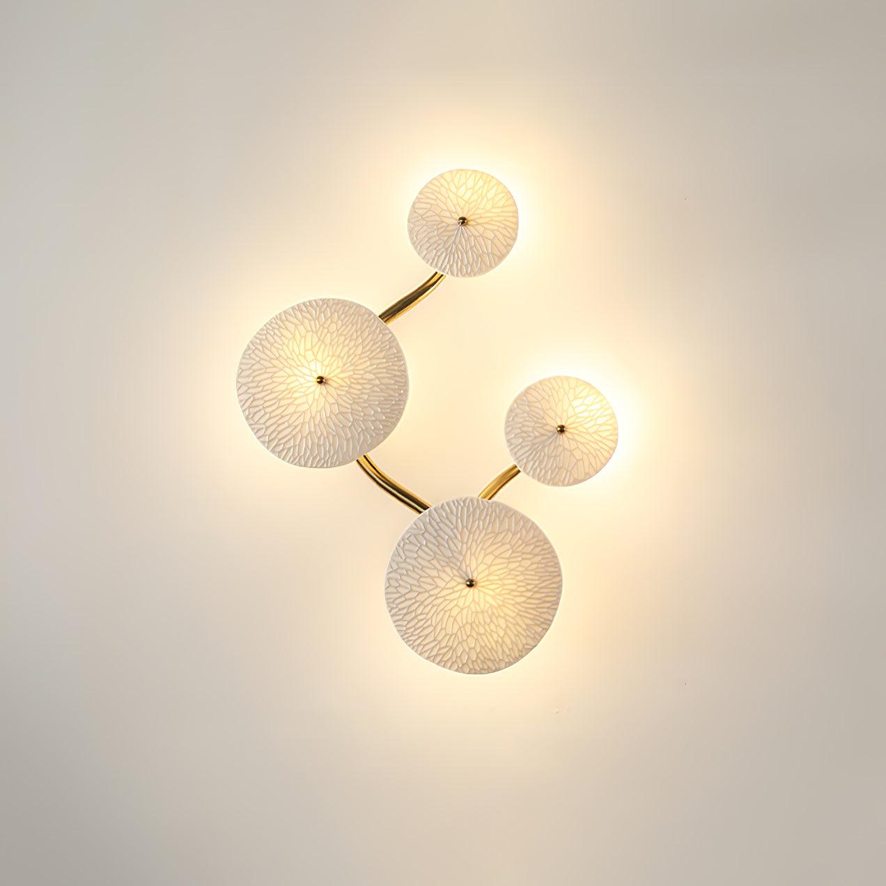 Lotus Petal Wall Lamp — Ceramic Floral Wall Sconce for Bedroom & Hallway