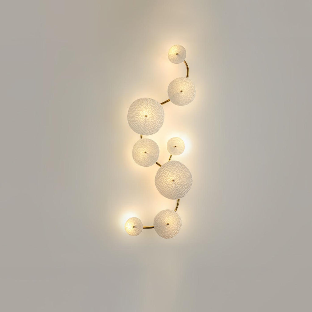 Lotus Petal Wall Lamp — Ceramic Floral Wall Sconce for Bedroom & Hallway
