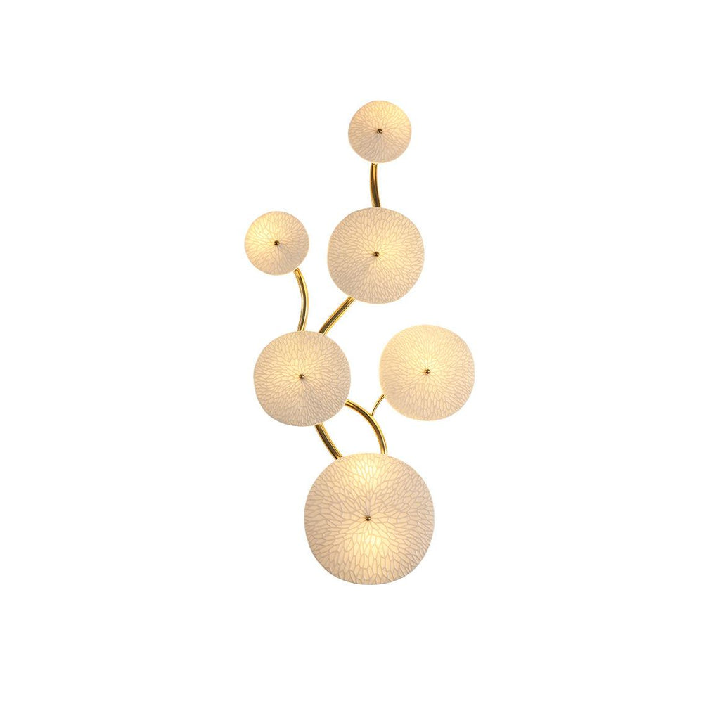 Lotus Petal Wall Lamp — Ceramic Floral Wall Sconce for Bedroom & Hallway