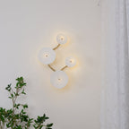 Lotus Petal Wall Lamp — Ceramic Floral Wall Sconce for Bedroom & Hallway