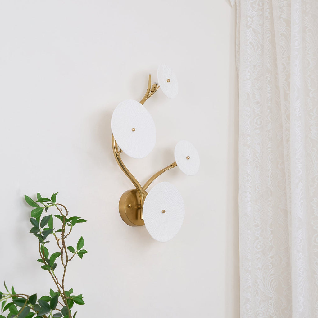 Lotus Petal Wall Lamp — Ceramic Floral Wall Sconce for Bedroom & Hallway