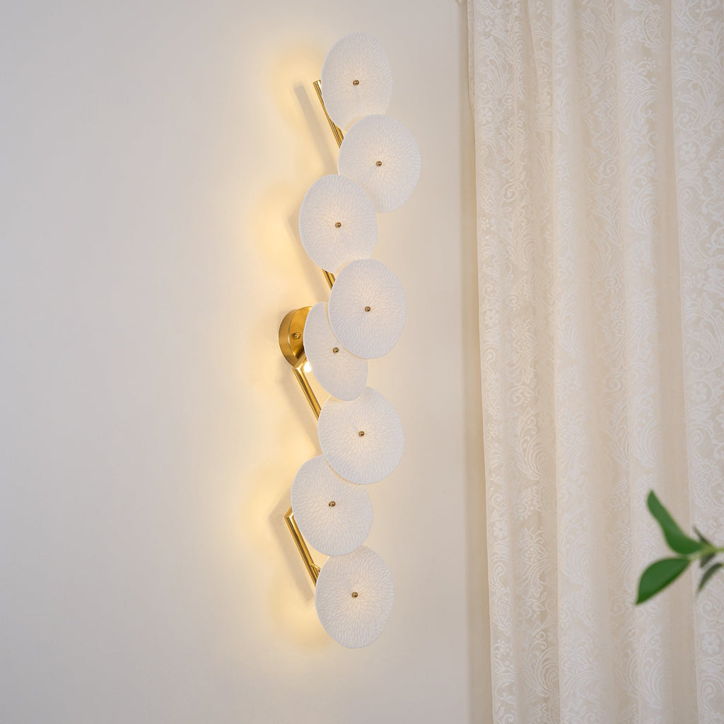 Lotus Petal Wall Lamp — Ceramic Floral Wall Sconce for Bedroom & Hallway