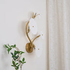 Lotus Petal Wall Lamp — Ceramic Floral Wall Sconce for Bedroom & Hallway