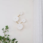 Lotus Petal Wall Lamp — Ceramic Floral Wall Sconce for Bedroom & Hallway