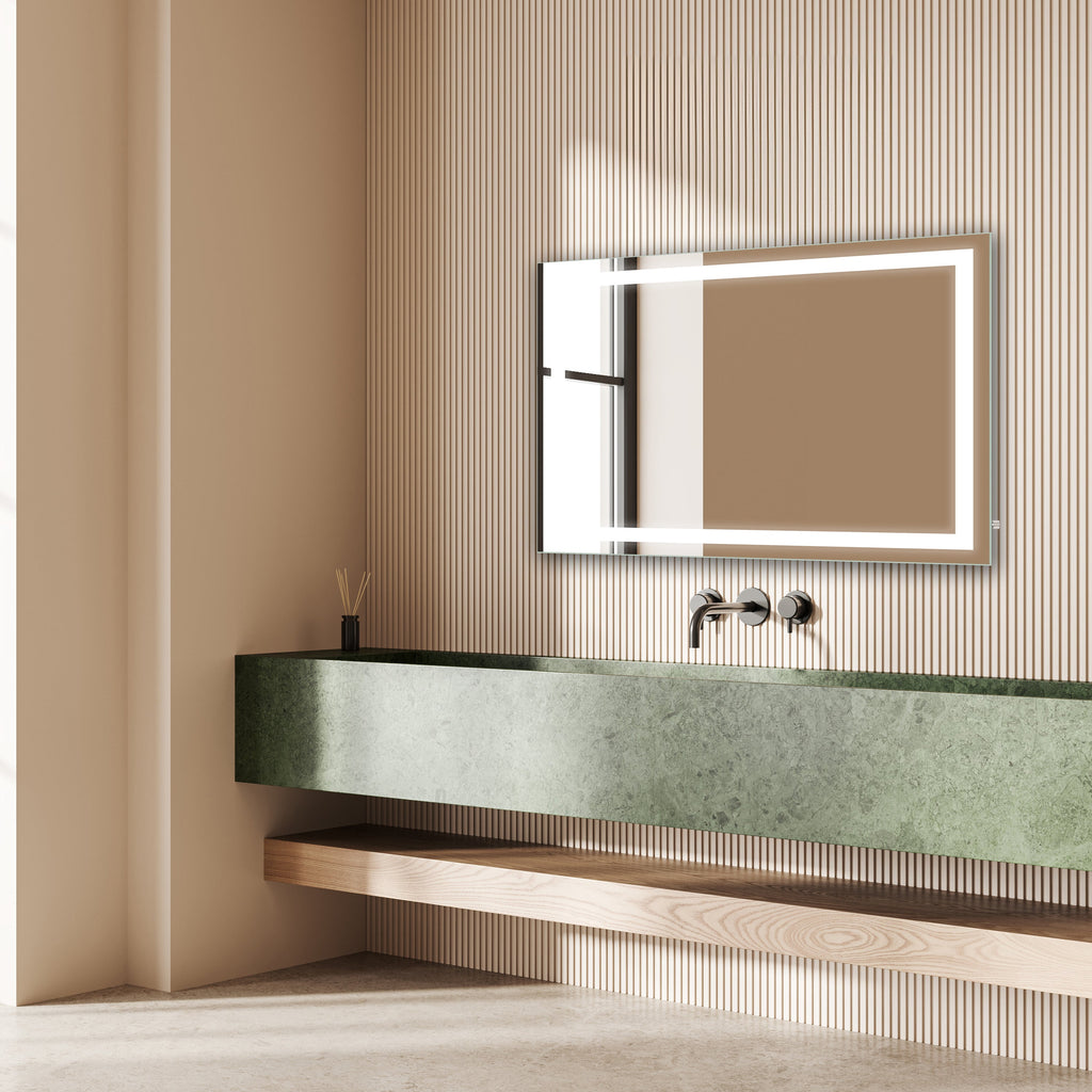Lumen Tabletop LED Vanity Mirror for makeup desk | Halvern