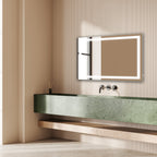 Lumen Tabletop LED Vanity Mirror for makeup desk | Halvern