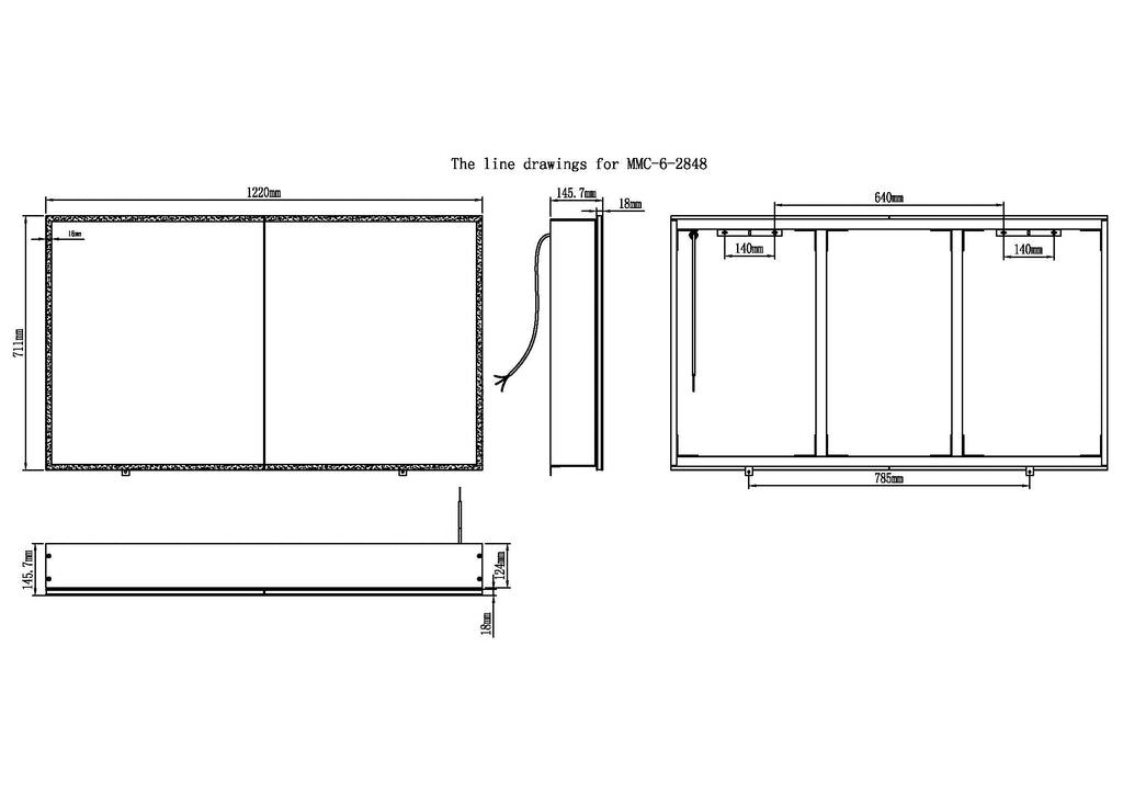 Cassini II LED Bathroom Cabinet Mirror for bathroom vanity | Halvern