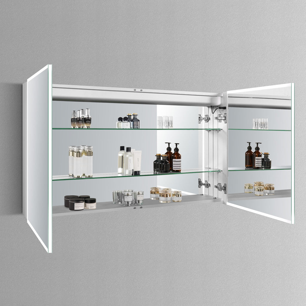 Cassini II LED Bathroom Cabinet Mirror for bathroom vanity | Halvern