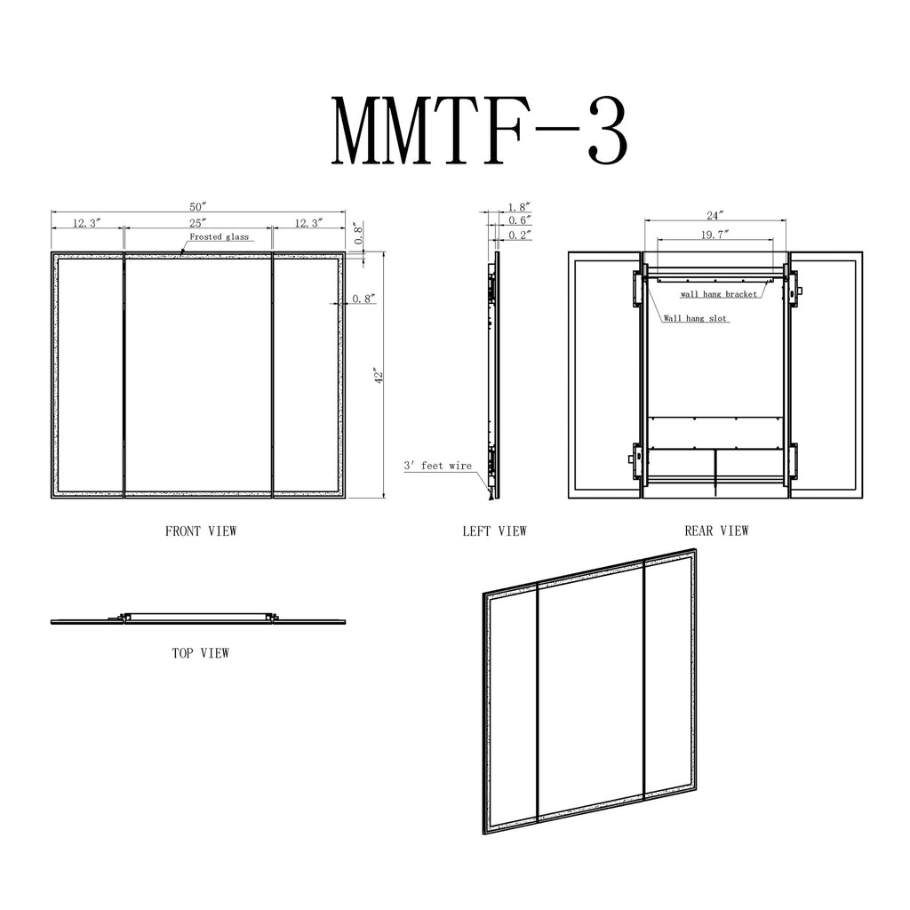 Stella Trifold LED Bathroom Vanity Mirror for bathroom vanity | Halvern