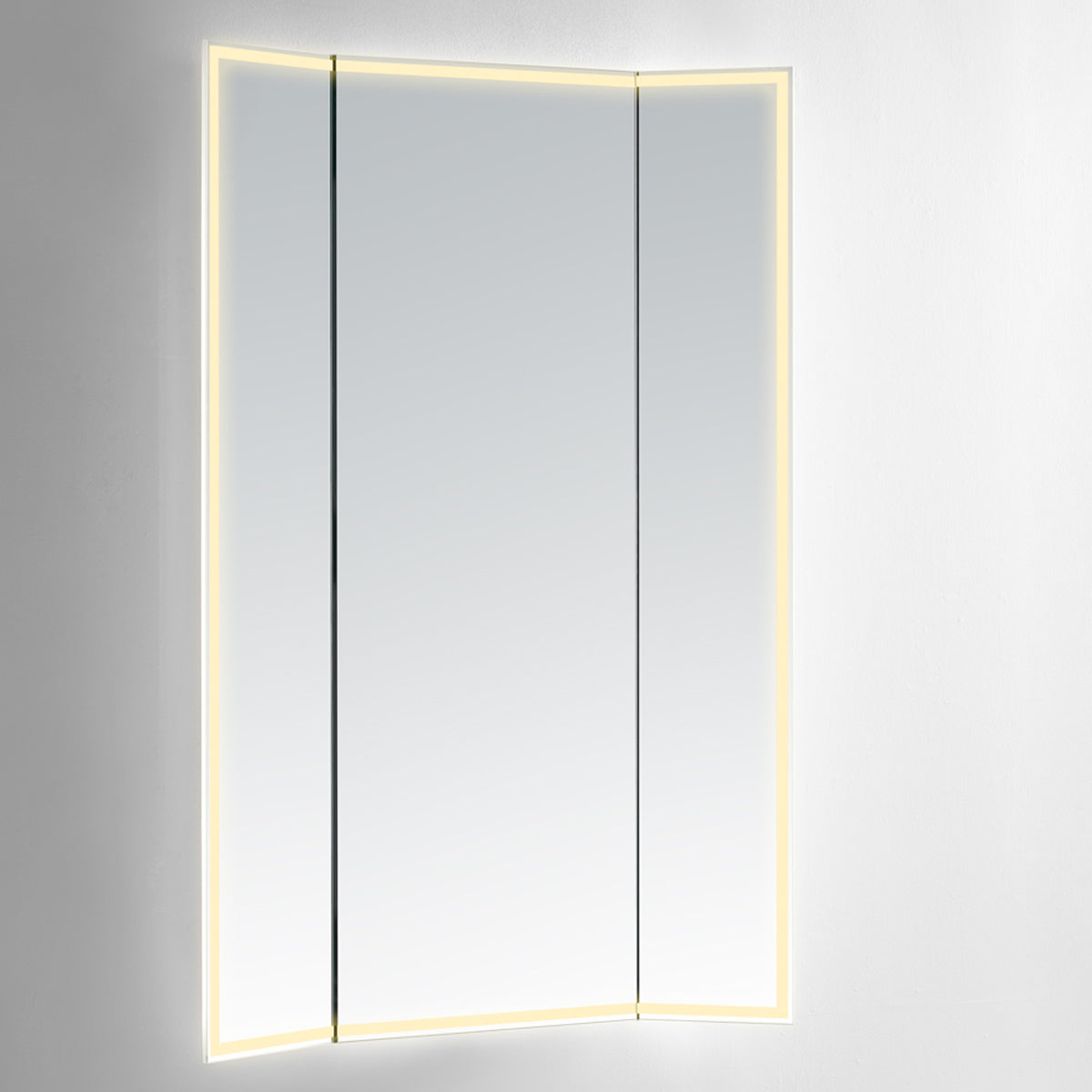 Celestia Full-Length Trifold LED Vanity Mirror for bedroom | Halvern