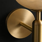 Mian Alabaster Wall Lamp — Brass Floral Stone Wall Sconce for Bedroom & Hallway