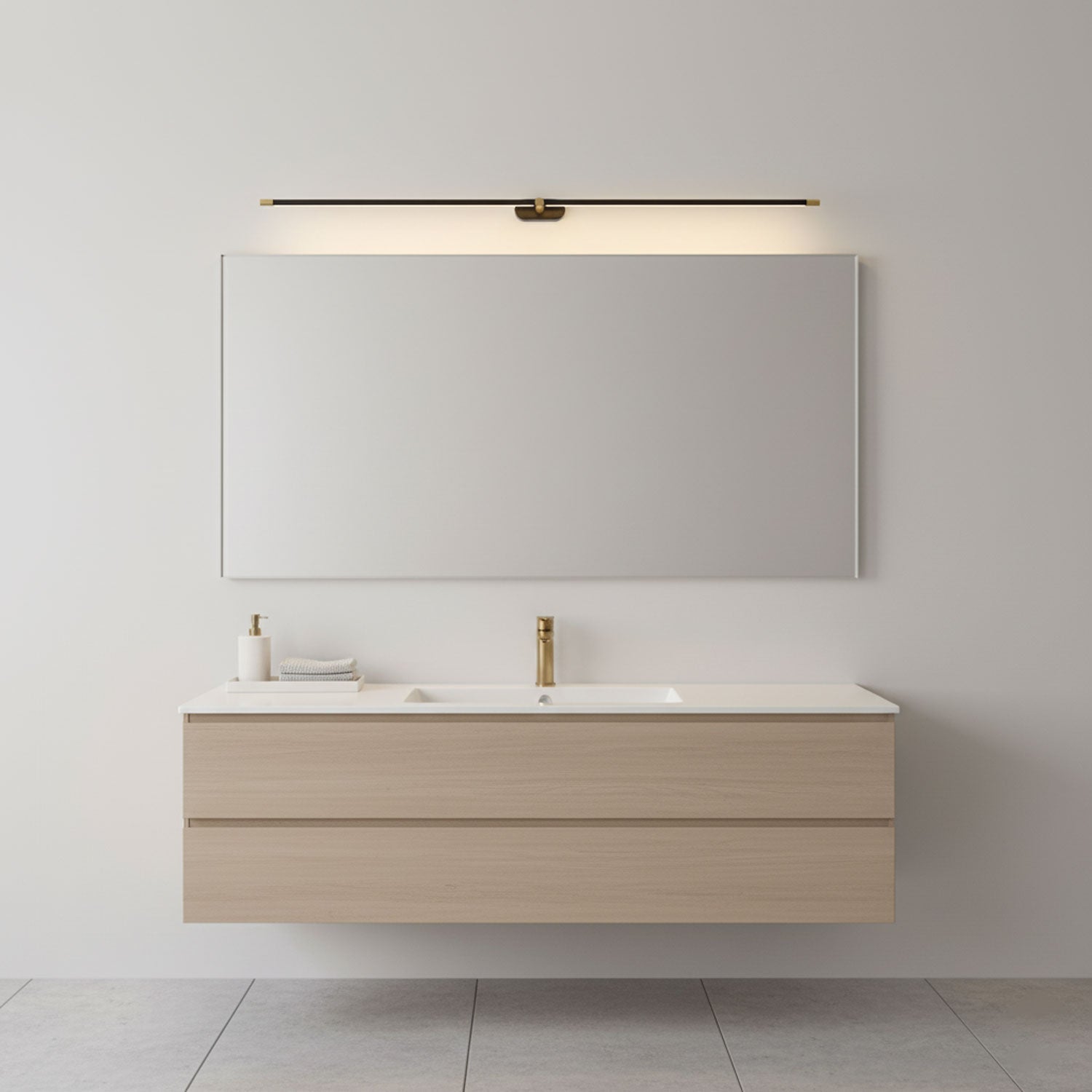 Minimalist Linear Wall Lamp — Modern LED Vanity Wall Sconce for Bathroom & Bedroom