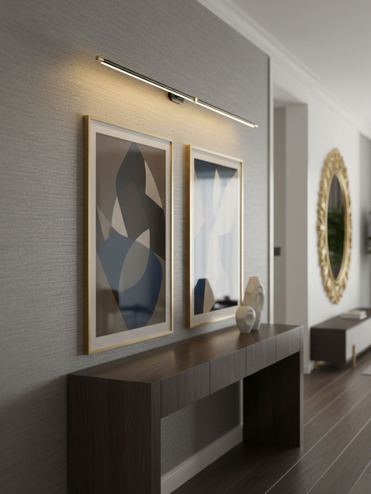 Minimalist Linear Wall Lamp — Modern LED Vanity Wall Sconce for Bathroom & Bedroom