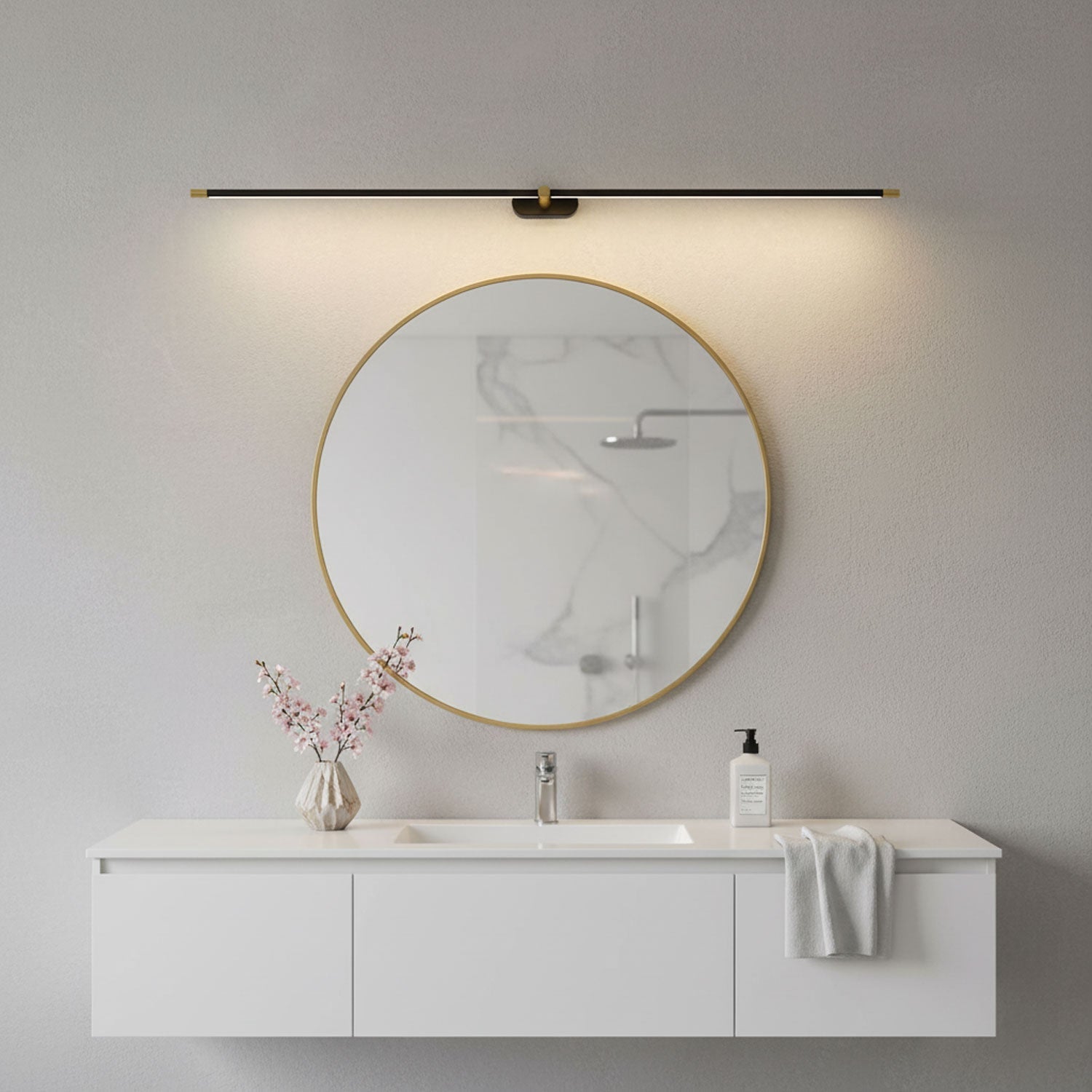 Minimalist Linear Wall Lamp — Modern LED Vanity Wall Sconce for Bathroom & Bedroom