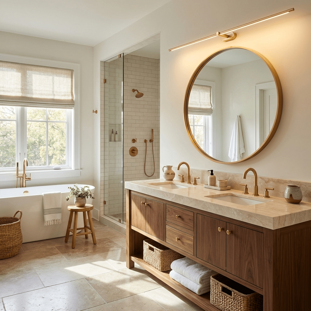 Minimalist Linear Wall Lamp — Modern LED Vanity Wall Sconce for Bathroom & Bedroom