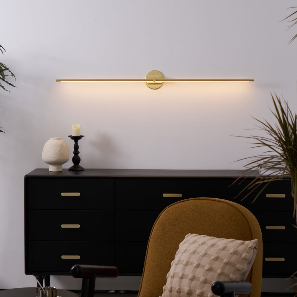 Minimalist Linear Wall Lamp — Modern LED Vanity Wall Sconce for Bathroom & Bedroom