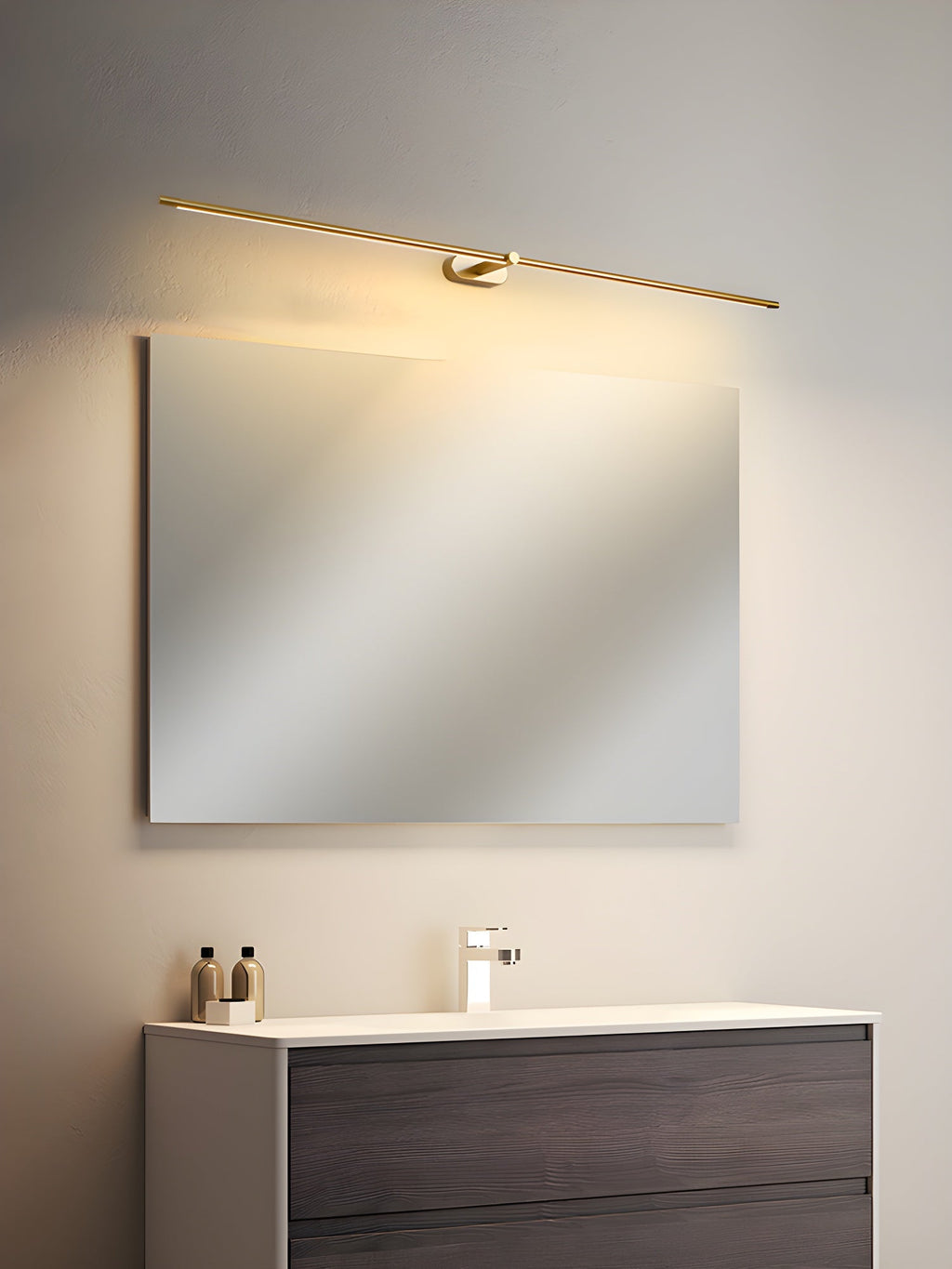 Minimalist Linear Wall Lamp — Modern LED Vanity Wall Sconce for Bathroom & Bedroom